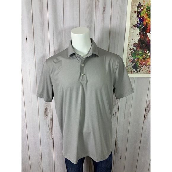 johnnie-O Other - Johnnie O Mens Short Sleeve Golf Shirt Polo Size XL Gray Polyester Spandex
